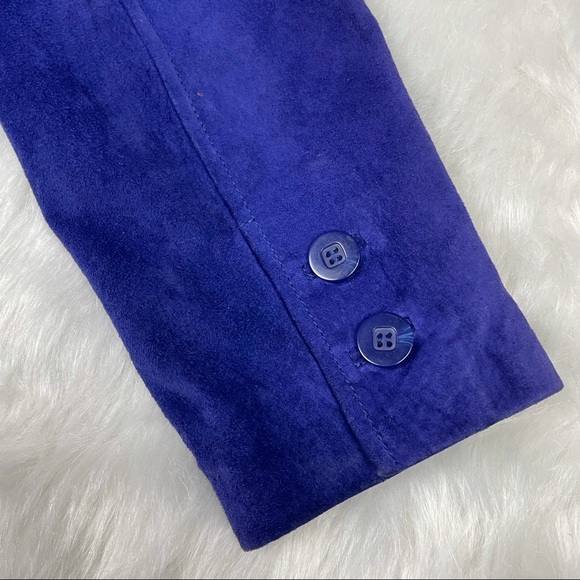 Bernardo Purple Suede Blazer Medium - Picture 12 of 13